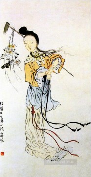 中国の伝統的な Qi Baishi 小さな女の子 Oil Paintings